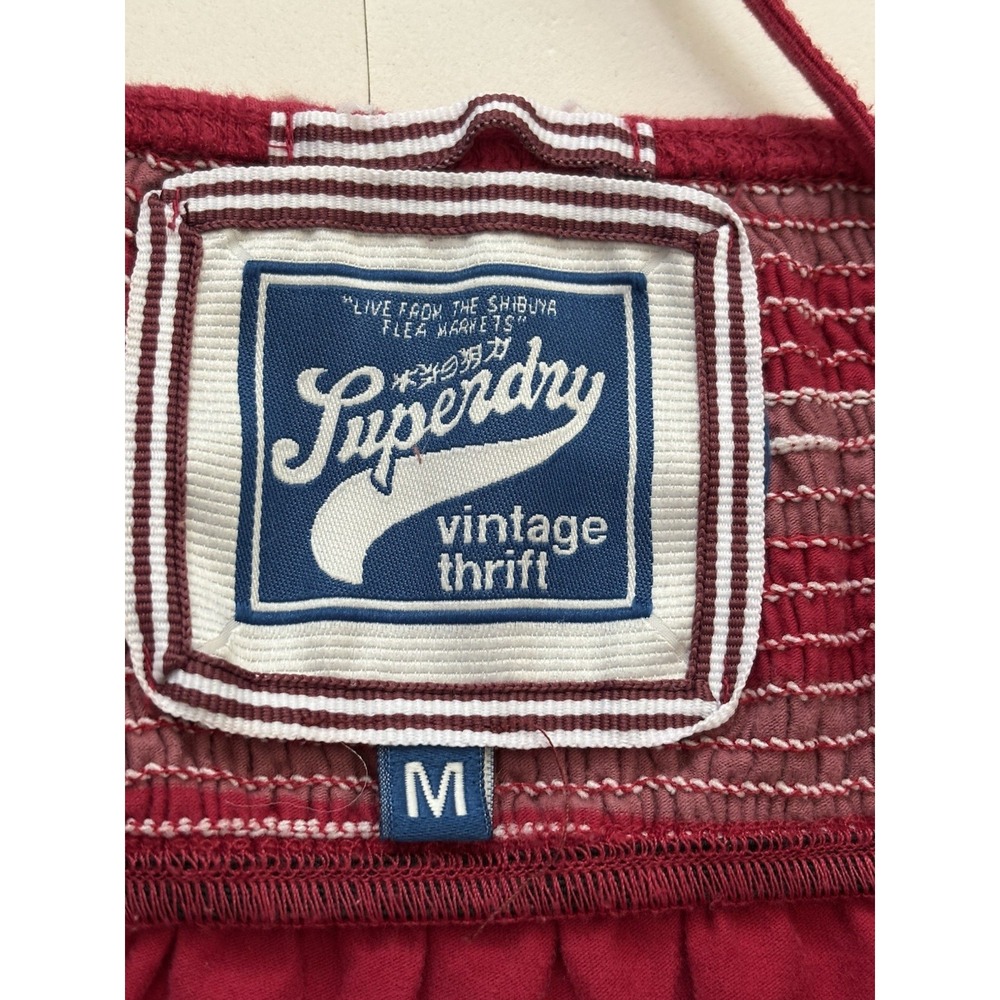 SUPERDRY Womens Y2K Halter Tank Top Retro Babydoll Empire 70s 80s 90s- Size M - Picture 3 of 8